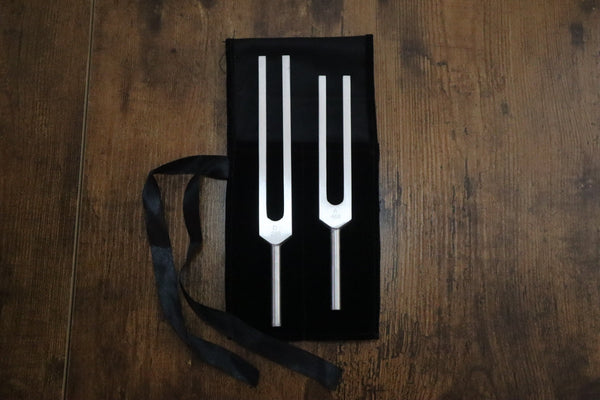 Golden Ratio (Phi) Tuning Fork Set - Professionally Tuned .25 Hz  - D 288 Hz, A# 468 Hz, Unweighted, Bio-field, Sound Vibration, Bag