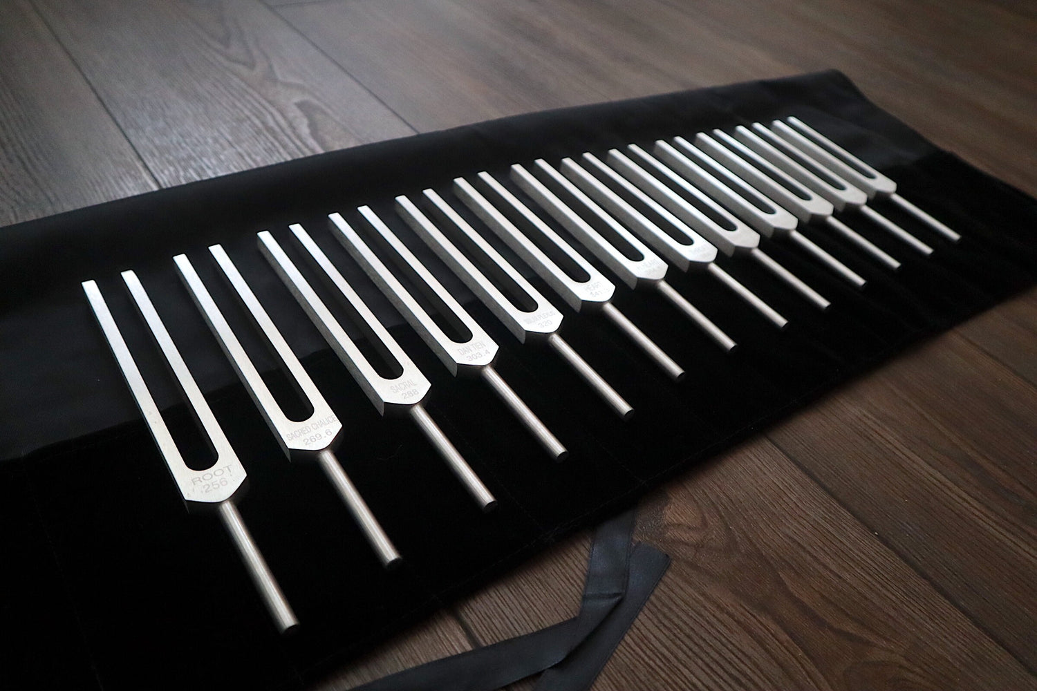 Chromatic Scale of The Perfect Fifth 13pc Tuning Fork Set - Professionally Tuned .25 Hz, Unweighted, Bio-field, Sound Vibration