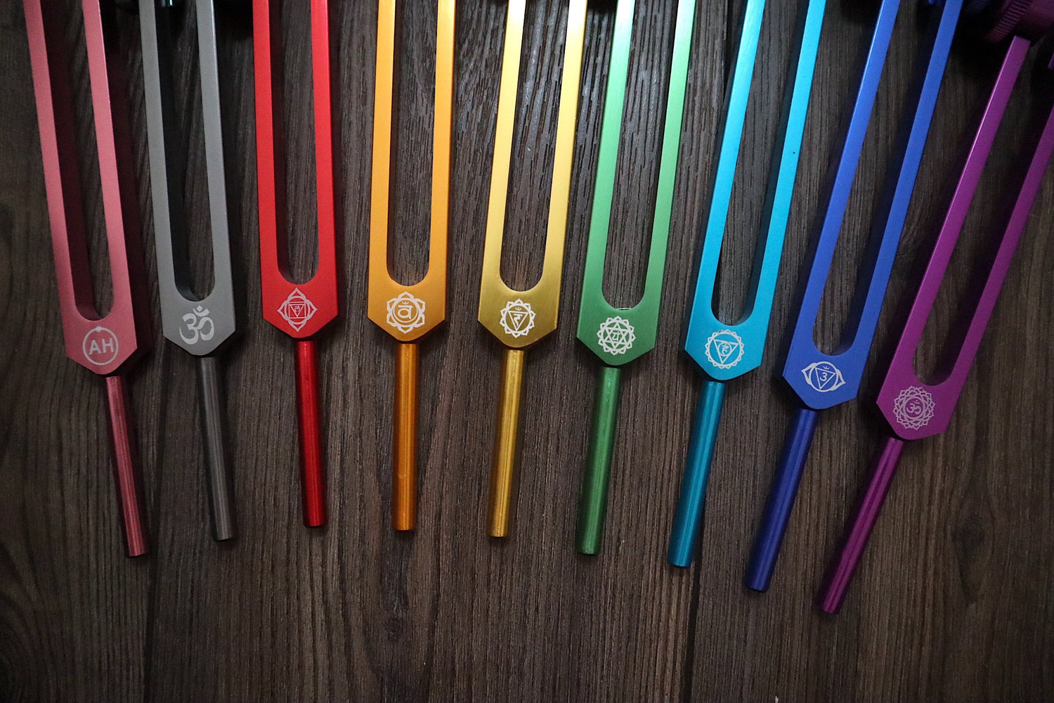 Solfeggio Tuning Fork - Individual Tuning Fork with Bag and Striker - Chakra Printed Engrams, Bio-field, Sound Vibration