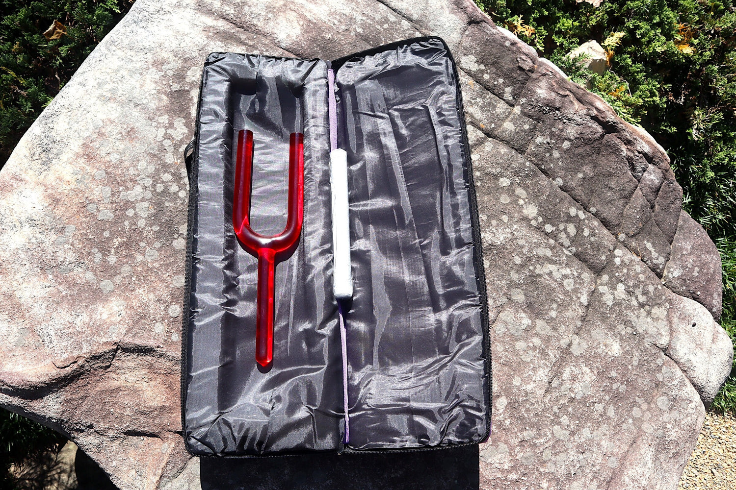 Myriad Melodies' 528Hz Crystal Tuning Fork - C-Note, Purple Padded Carry Case, Crystal Vibration, Bio-field, Sound Vibration