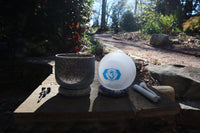 Obsidian Infused Perfect Pitch 8" Crystal Singing Bowl, 7" 3rd Eye Bowl, and 528 Hz Solfeggio Tuning Fork, Cushion, O-Ring, Carry Case