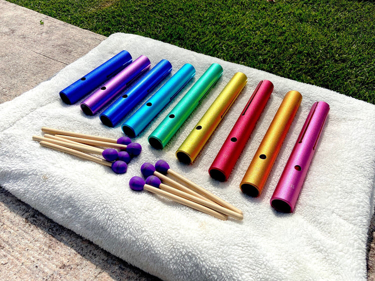 Solfeggio Tubes - Full Set Of 9 Frequencies For Vibration, Strikers