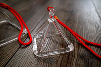 Clear Quartz Crystal Singing Pyramid - 3 Inch - 5 Inch - Padded Carry Case - Sound Vibration Musical Instrument With Crystal Striker
