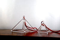 Clear Quartz Crystal Singing Pyramid - 3 Inch - 5 Inch - Padded Carry Case - Sound Vibration Musical Instrument With Crystal Striker