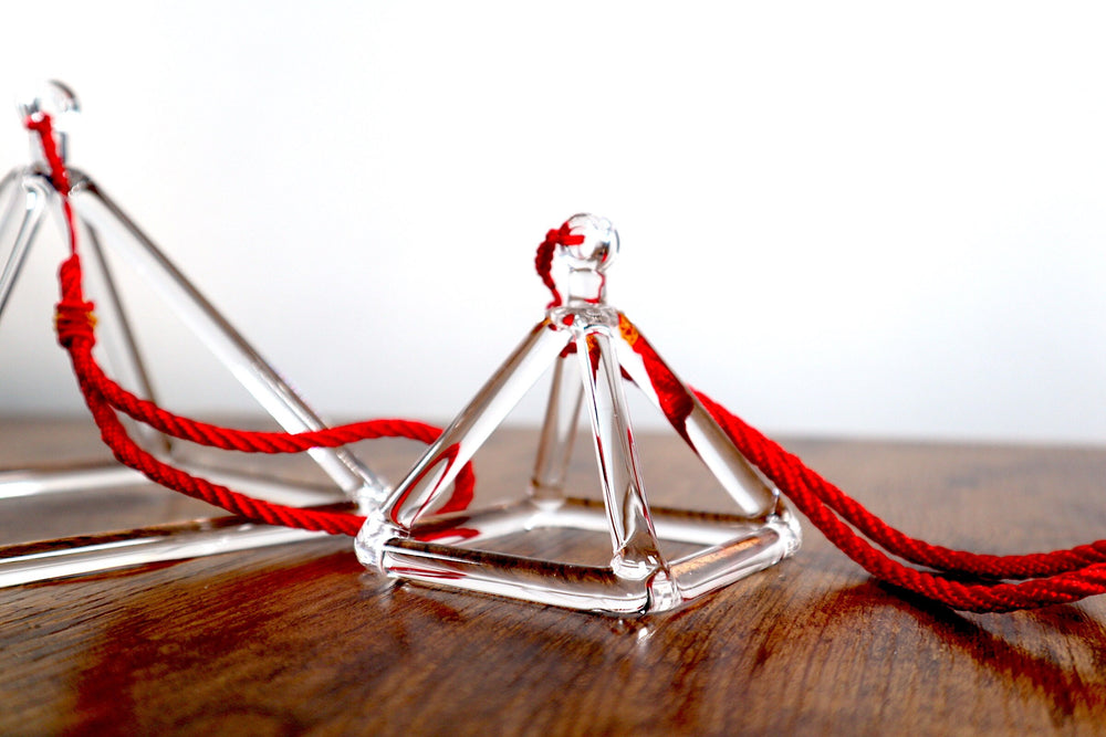 Clear Quartz Crystal Singing Pyramid - 3 Inch - 5 Inch - Padded Carry Case - Sound Vibration Musical Instrument With Crystal Striker