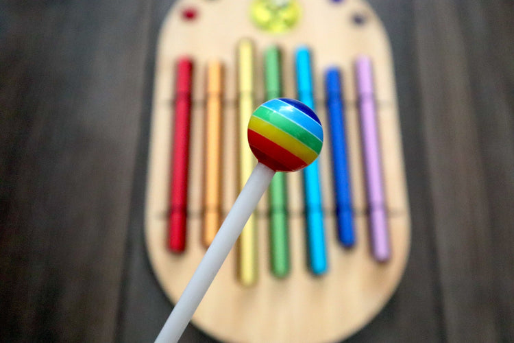 Xenergy Chimes - Easy to Play Chakra Color Chimes Set - Bubble Gum Percussion Stick - Om, Joyful Sound, Holiday Gift Idea