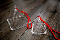 Clear Quartz Crystal Singing Pyramid - 3 Inch - 5 Inch - Padded Carry Case - Sound Vibration Musical Instrument With Crystal Striker