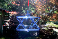 8" Chakra Color Quartz Crystal Singing Merkabas - Sound Vibration - Musical Instrument With Crystal Striker And Padded Carry Case