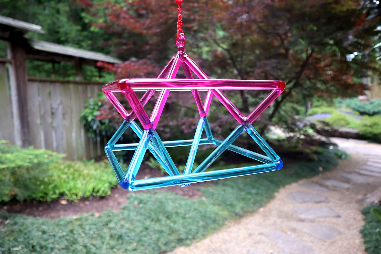 8" Multi-Color Merkabas - Sound Vibration - Musical Instrument With Crystal Striker And Padded Carry Case