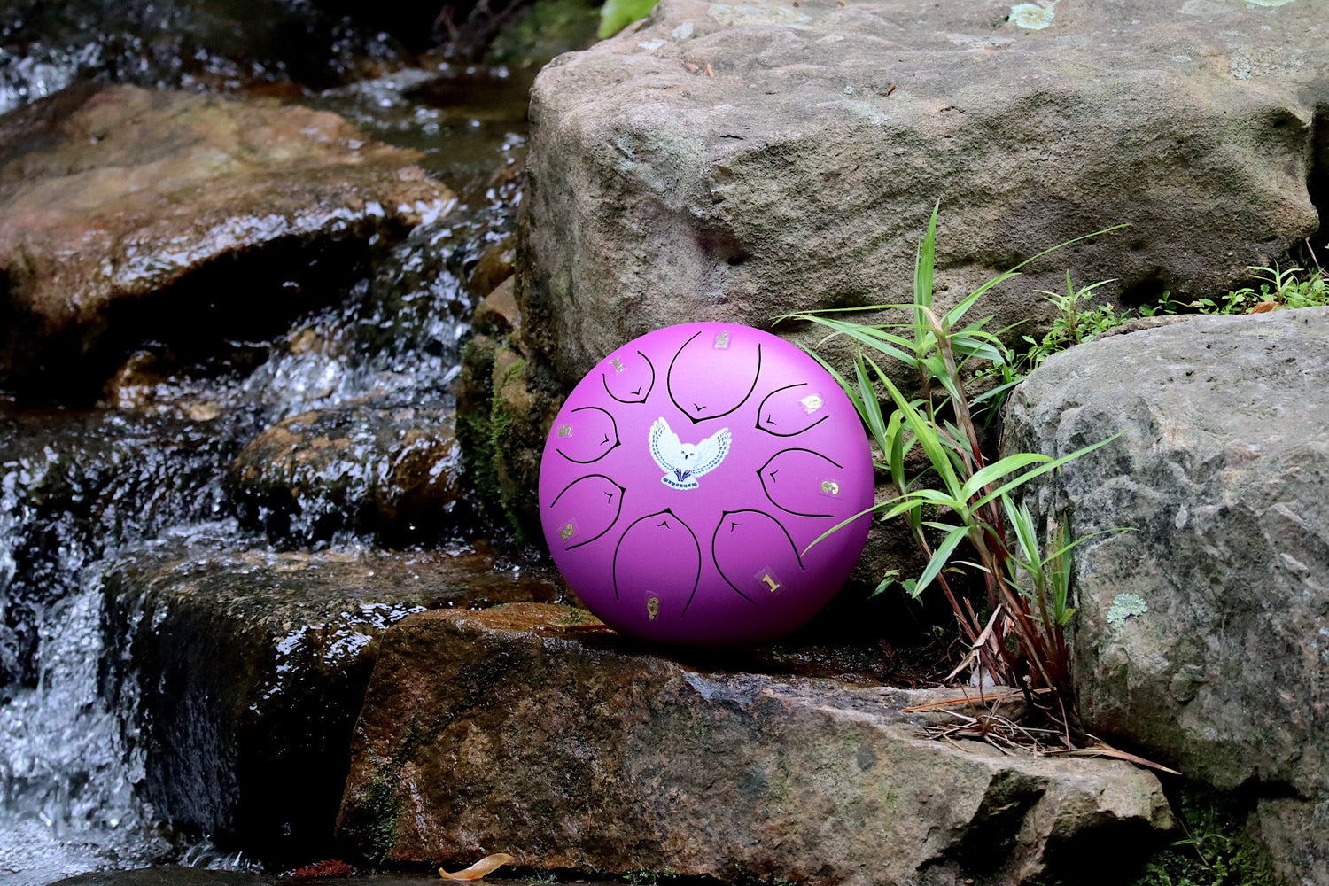 Virtuous Owl - 8" Steel Tongue Drum - F Key - Wisdom, Guidance, Mystery, Shamanic Drum, Ethereal Drum Vibration, Tank Drum