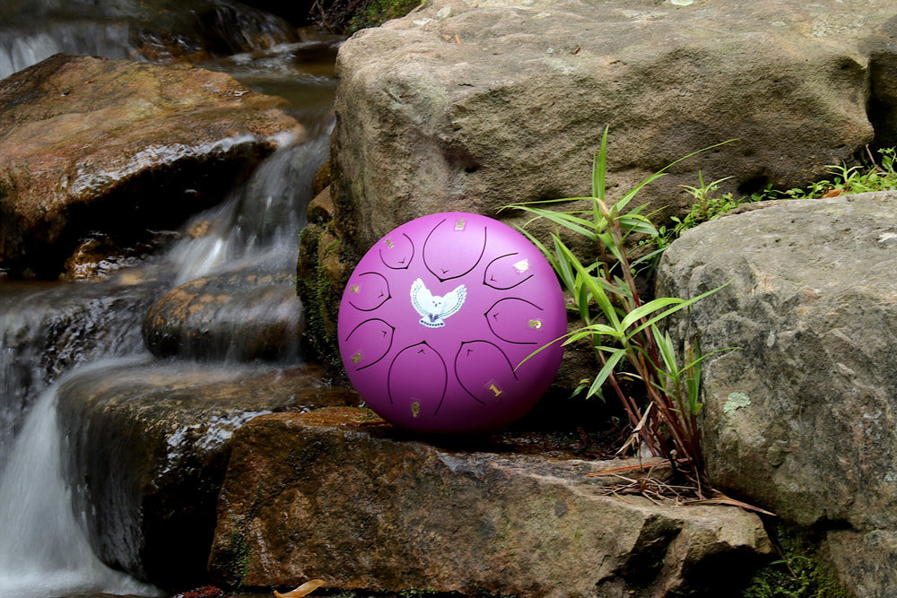 Virtuous Owl - 8" Steel Tongue Drum - F Key - Wisdom, Guidance, Mystery, Shamanic Drum, Ethereal Drum Vibration, Tank Drum
