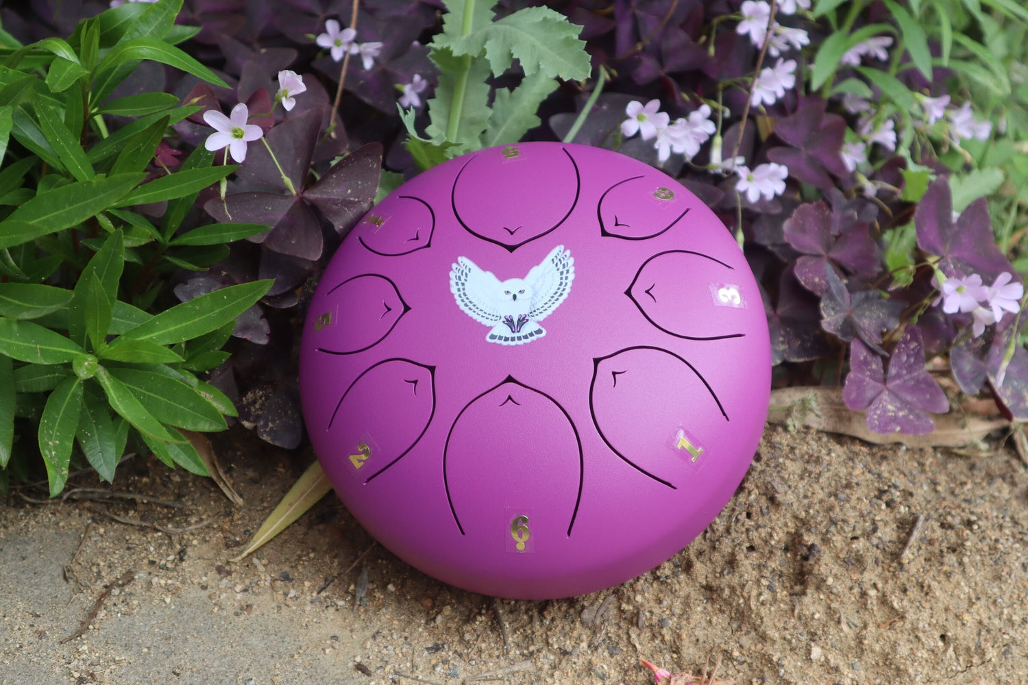 Virtuous Owl - 8" Steel Tongue Drum - F Key - Wisdom, Guidance, Mystery, Shamanic Drum, Ethereal Drum Vibration, Tank Drum