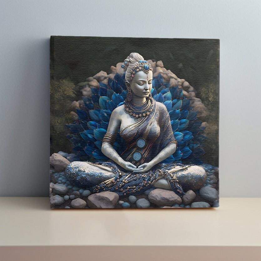Flowering of Consciousness - 10" Canvas Wrap - Spiritual Wall Art, Zen Decor, Feng Shui Decor, Framed Canvas