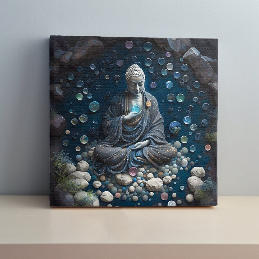 The Power of Compassion - 10" Canvas Wrap - Spiritual Wall Art, Zen Decor, Feng Shui Decor, Framed Canvas